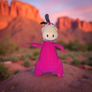 Vintage 1987 Hanna-Barbera Flintstones Dino Plush Purple Dinosaur "Dog "8”